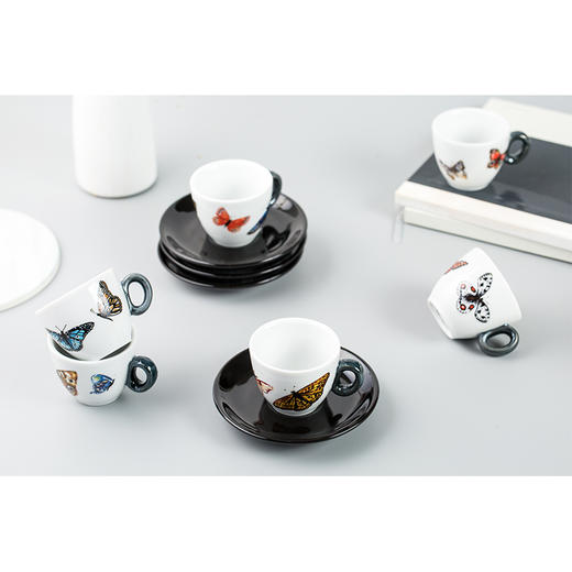 金米兰意大利蝴蝶图案系列咖啡杯套装  6个/套 商品图1