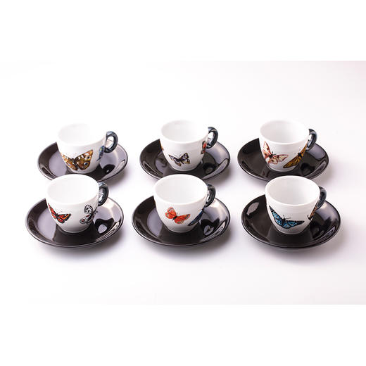 金米兰意大利蝴蝶图案系列咖啡杯套装  6个/套 商品图0