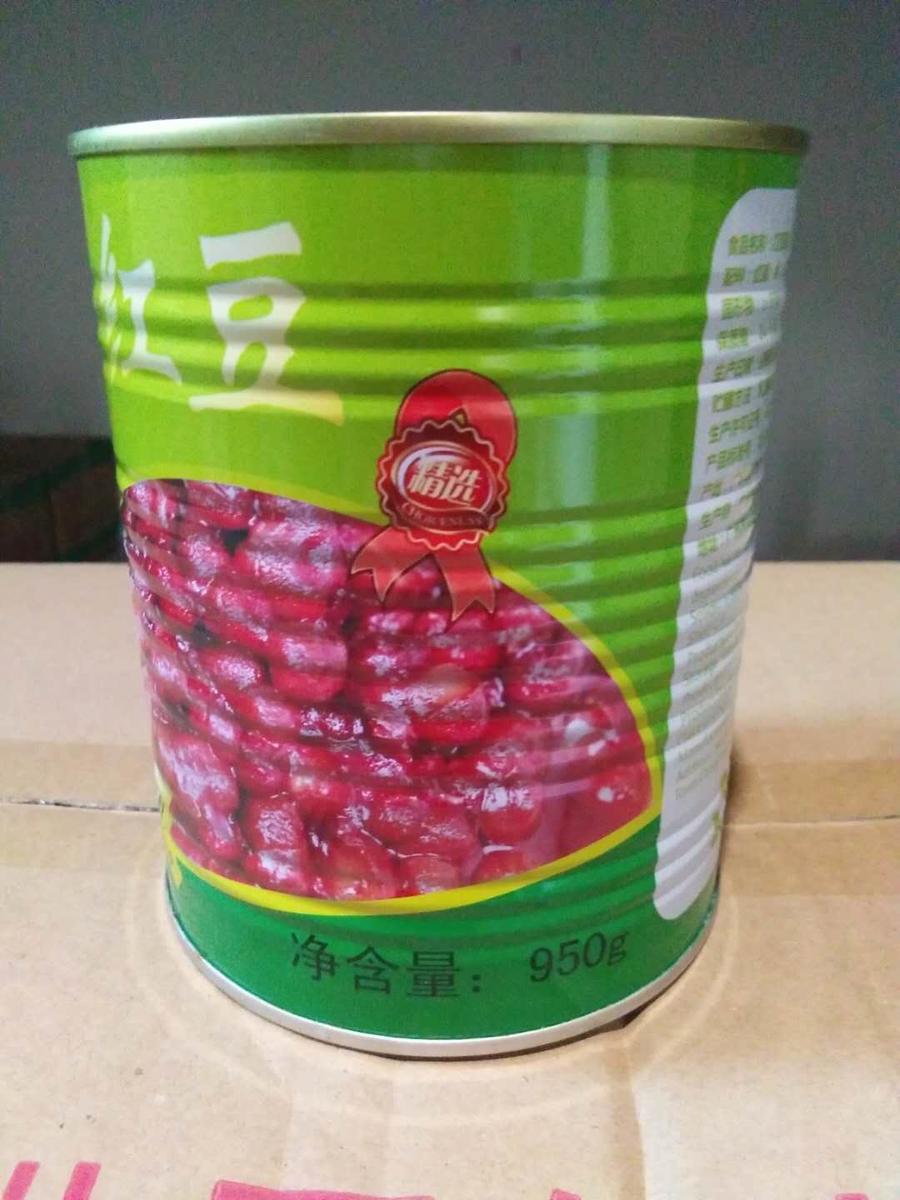 明忠 易拉罐彩罐小红豆(小红豆罐头)850g*12瓶/件