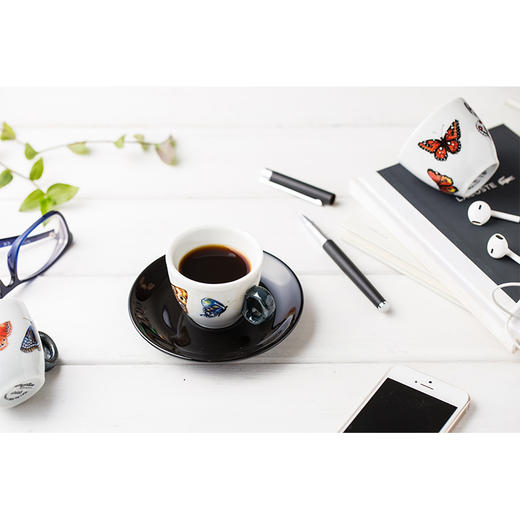 金米兰意大利蝴蝶图案系列咖啡杯套装  6个/套 商品图3