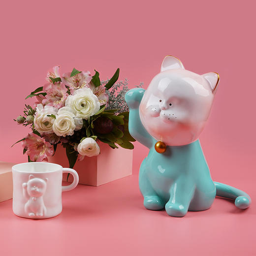【稀奇】《招财猫》 Jingle Kitty 艺术品创意雕塑桌面装饰摆件 商品图1