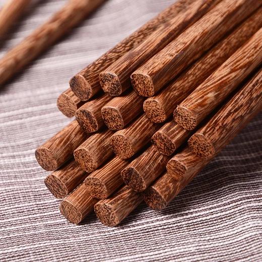 【天然健康】越南鸡翅木筷子红木筷子无漆无蜡无毒天然原木筷子10双装