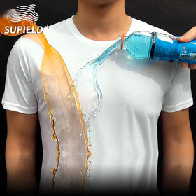 Supield（素湃）疏水黑科技疏水防污短袖T恤男速干情侣款半袖打底衫大码潮流帅气