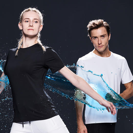 Supield（素湃）疏水黑科技疏水防污短袖T恤男速干情侣款半袖打底衫大码潮流帅气 商品图1