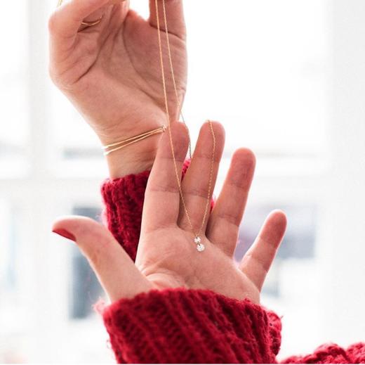 订购6周到｜La Brune et La Blonde-Duo-18K黄金 0.35克拉钻石 项链［法国设计师］ 商品图3