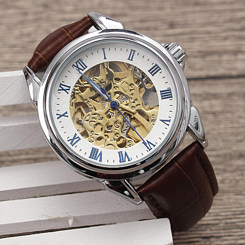 全自动男士皮带镂空防水夜光男机械表a3