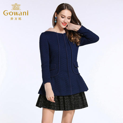 乔万尼秋季大衣 修身显瘦时尚百搭下摆裙式外套E143A462 商品图0