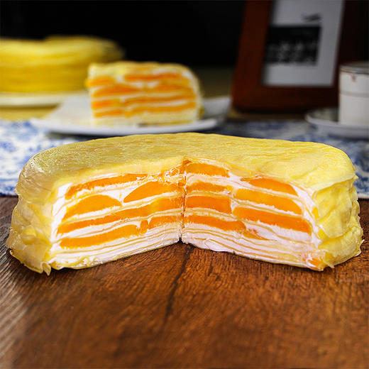 榴芒一刻 8寸芒果千层蛋糕含300g真实果肉 约2.2磅(顺丰包邮)
