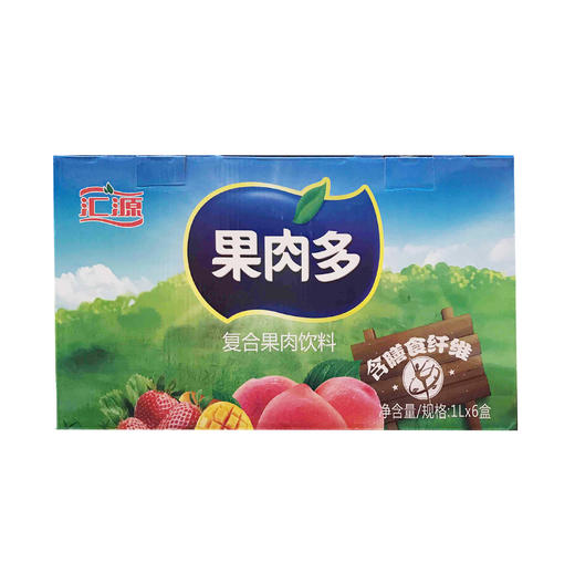 酒饮汇源果肉多复合果肉饮料1l6瓶礼盒装