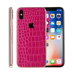 iPhone X 粉色鳄鱼皮 定制版