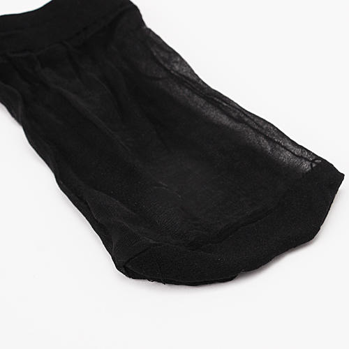 超薄透明短丝袜水晶丝短袜黑色隐形短筒袜子对对袜7双d16