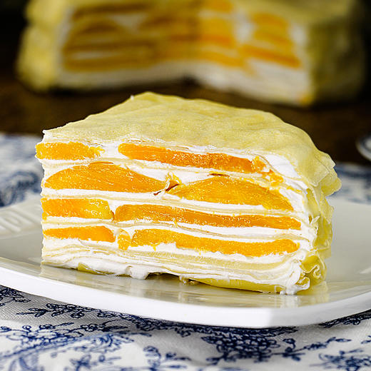 榴芒一刻 8寸芒果千层蛋糕含300g真实果肉 约2.2磅(顺丰包邮)