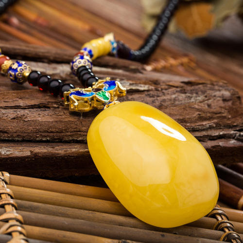 爱华尚平安如意蜜蜡方牌货号122353