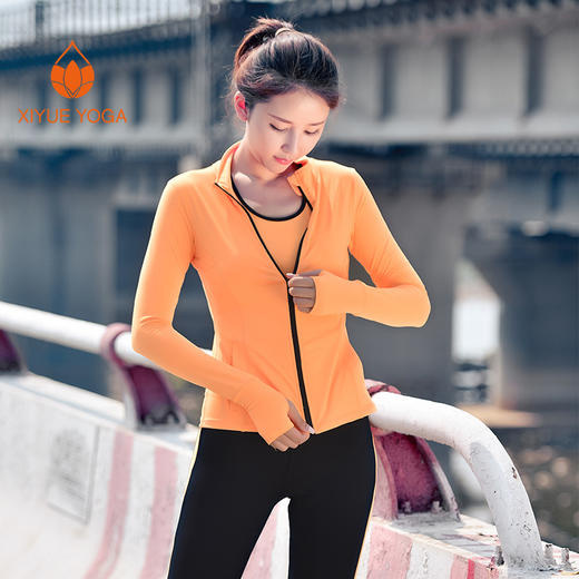 依琦莲彩色锦纶 单件外套 瑜伽运动健身单16365 醒目显瘦 商品图8