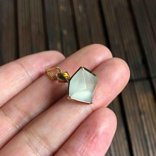 翡翠禄来原创系列几何金18k黄金镶嵌 商品图8