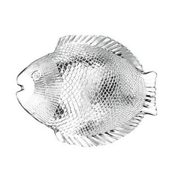 帕莎10257海洋世界钢化鱼形餐盘-中号