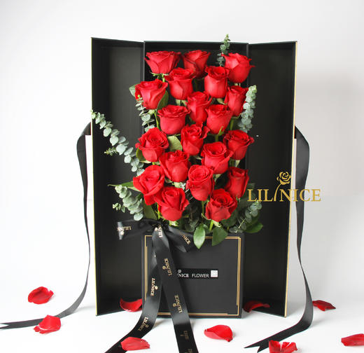 自由女神红玫瑰花盒