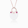 18k玫瑰金和田玉（白玉）吊坠-邂逅普罗旺斯 商品缩略图1