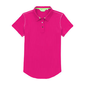 女士短袖polo衫（18SPS305A）玫红色