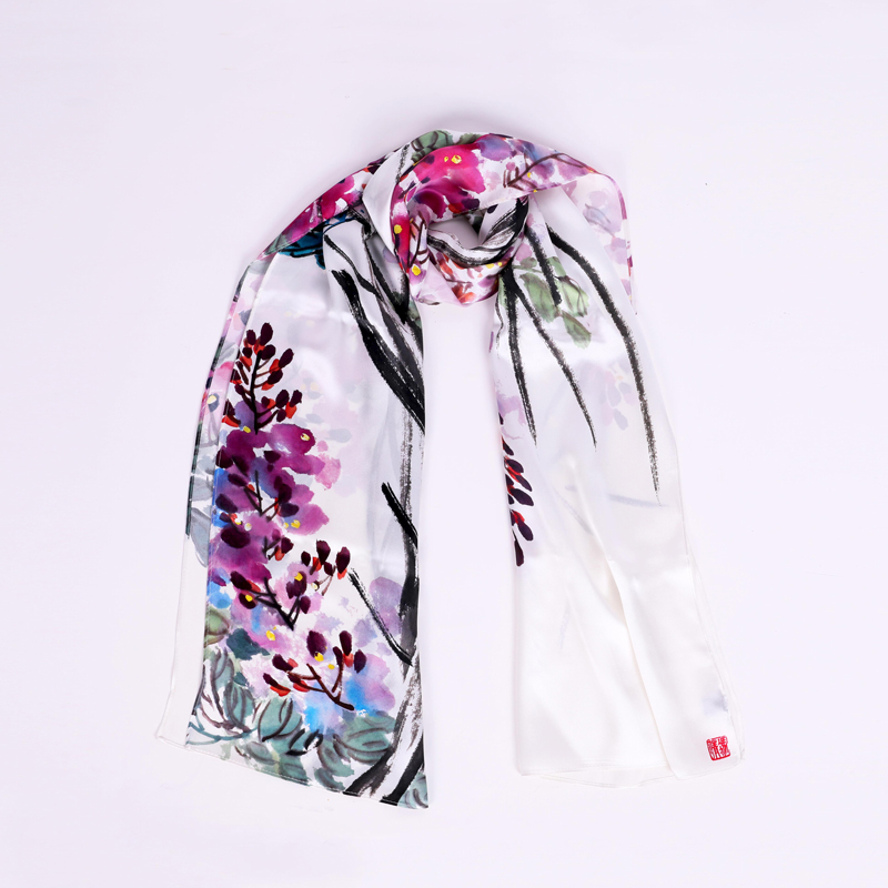 真丝丝巾︱真丝素绸缎 彰显富贵吉祥