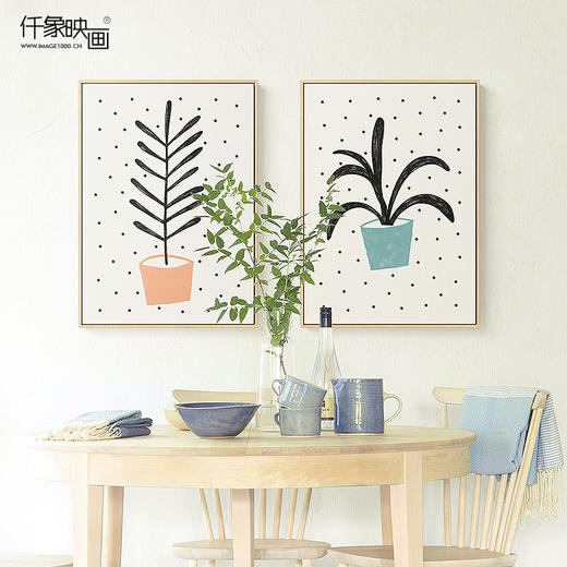 「小清新挂画」北欧植物装饰画