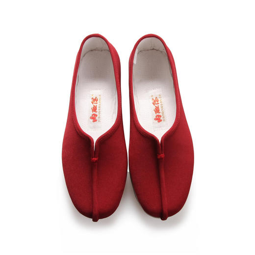 内联升女鞋手工单鞋千层底本命年红色夹鞋8280A 商品图4