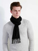 经典纯羊绒围巾 黑色 商品缩略图4