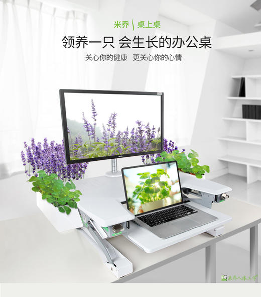 【SmartDesk-890mm桌上桌】-老师专属链接-米乔人体工学升降桌上桌 纯机械结构 手动 轻便设计 安全 无需安装 即拆即用 商品图9