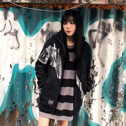 MRJ男女同款镀银双枪连帽拉链外套（爷们系列） 商品图1