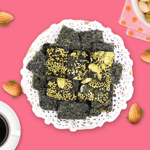 小猪找肉 岩烧味扁桃仁夹心海苔50g 商品图4