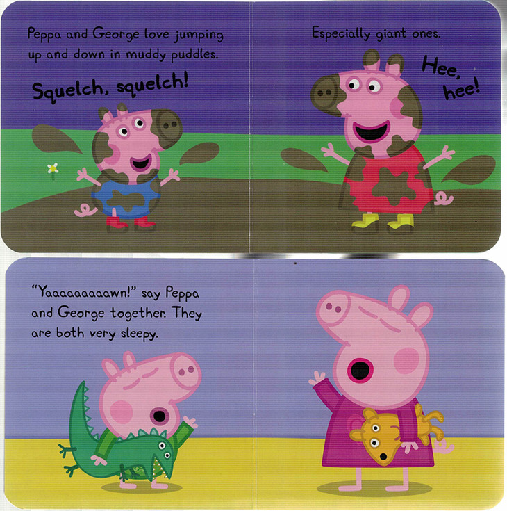 英文原版 peppa pig bedtime little library 粉红猪小妹4册盒装 睡前