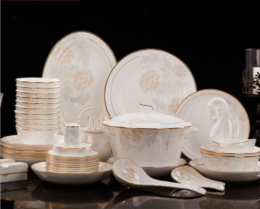 。骨瓷碗盘碟套装家用陶瓷碗 商品图0