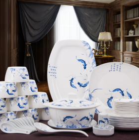 。餐具套装碗盘碟骨瓷套装