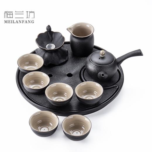 黑陶功夫茶具套装整套茶具陶瓷侧把壶茶杯 商品图1
