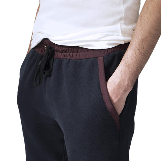 Wonder几合系列-抓绒长袖束腳运动裤-藍海軍-Lounge Pants 商品图1
