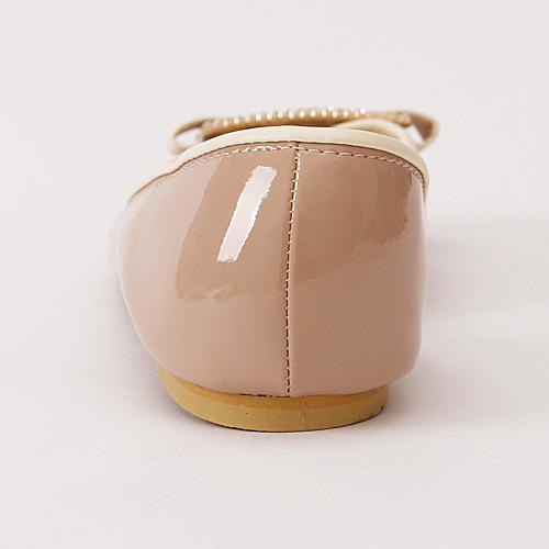 35码女士水钻蝴蝶结鱼嘴平底鞋