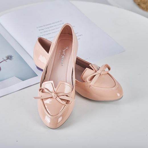 圆头时尚简约平底女单鞋18x3515302