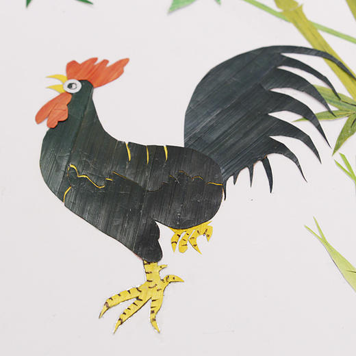 手工制作麦秆画-飞龙