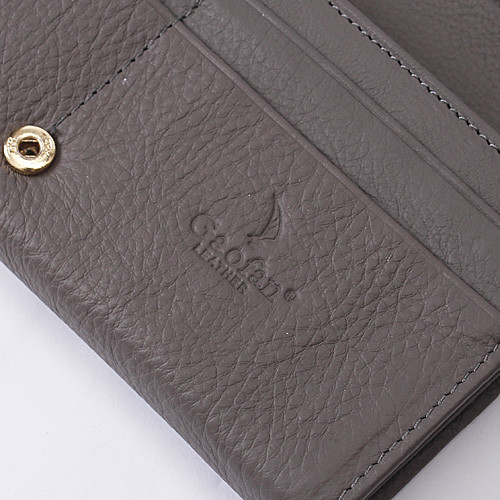 女士灰色孔雀镶钻长款马毛钱包彩钻钱包