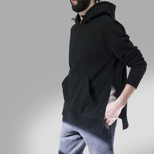 Wonder几合系列 -摇粒绒帽衫-黑 Top 商品图0