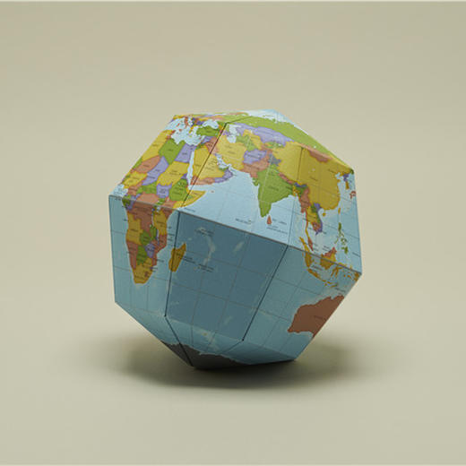 地球科学馆 组合式地球仪 纸质手工拼装地球仪 六款可选 商品图0