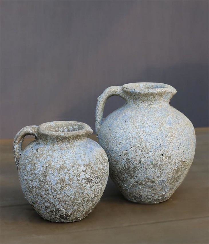 天蓝半釉龟裂罐孤品