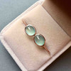 高冰种淡晴水耳钉18k玫瑰金镶嵌（无耳洞版本） 商品缩略图2