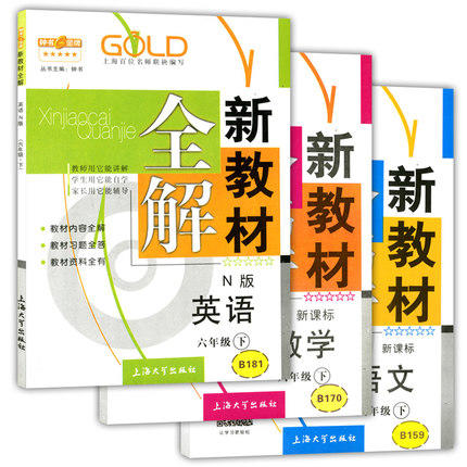 钟书新教材全解语数英（N版）6年级下/六年级下册上海大学出版社 商品图0