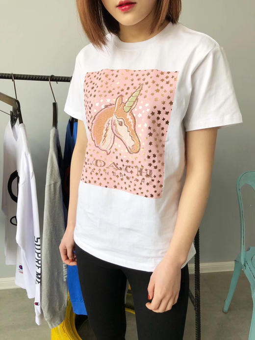 蔻驰原单正品白色t恤专柜七百多