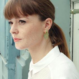 北京仓｜Vlum-Petale-Vert d'eau 碧水绿 耳夹（无需耳洞）［法国设计师］