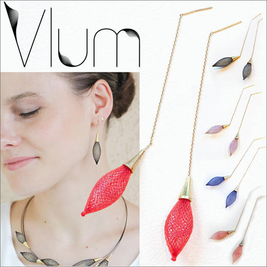 北京仓｜Vlum-Epineuse-Frambuise 树莓红 耳线［法国设计师］ 商品图2