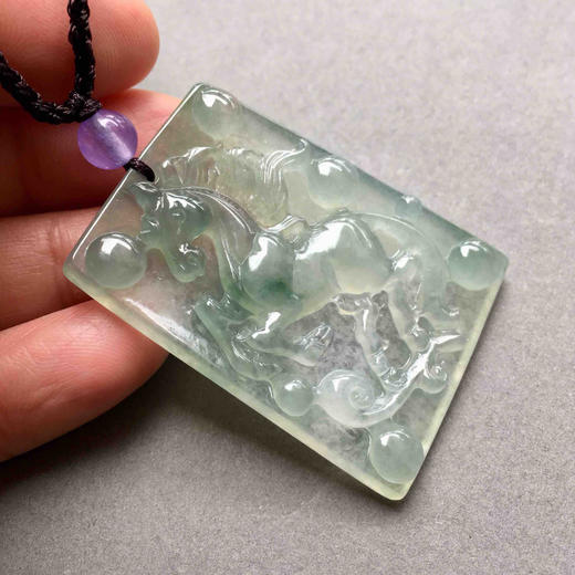 冰种飘花翡翠马牌 商品图6