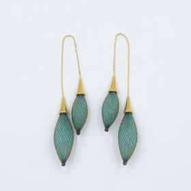 北京仓｜Vlum-Epineuse-Double Lagon 湖水蓝 耳线［法国设计师］