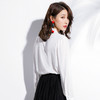 （4.16下架）韩版修身显瘦撞色系带蝴蝶结雪纺衬衫BZ88018 商品缩略图4